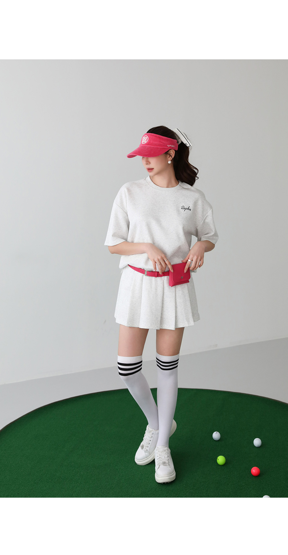 [패턴퀸 GOLF] 로고 이너팬츠 스커트 셋업 96362 상세 이미지 8