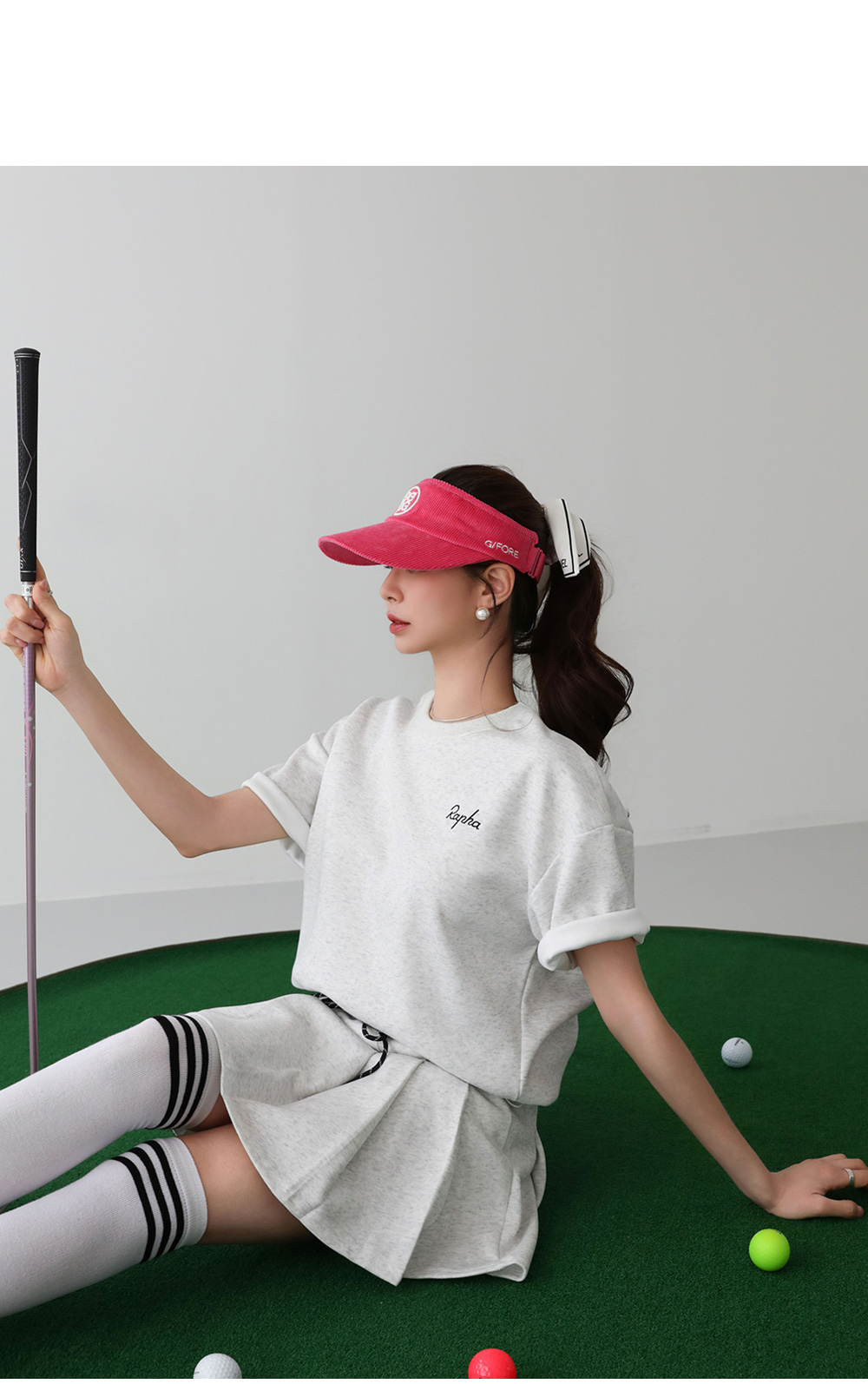 [패턴퀸 GOLF] 로고 이너팬츠 스커트 셋업 96362 상세 이미지 13