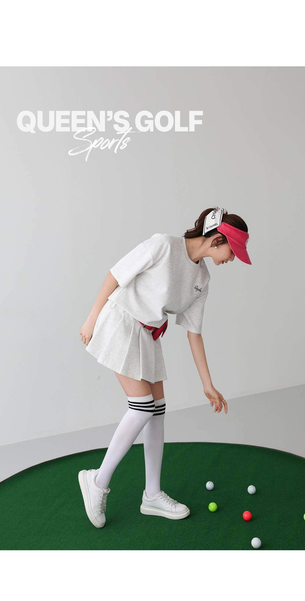 [패턴퀸 GOLF] 로고 이너팬츠 스커트 셋업 96362 상세 이미지 15