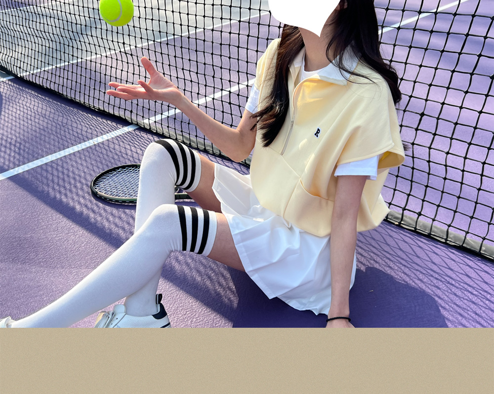 [골프&일상] 배색 카라 반집업 조끼 베스트 #110641 상세 이미지 10
