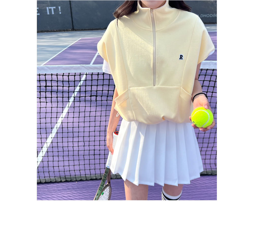 [골프&일상] 배색 카라 반집업 조끼 베스트 #110641 상세 이미지 15