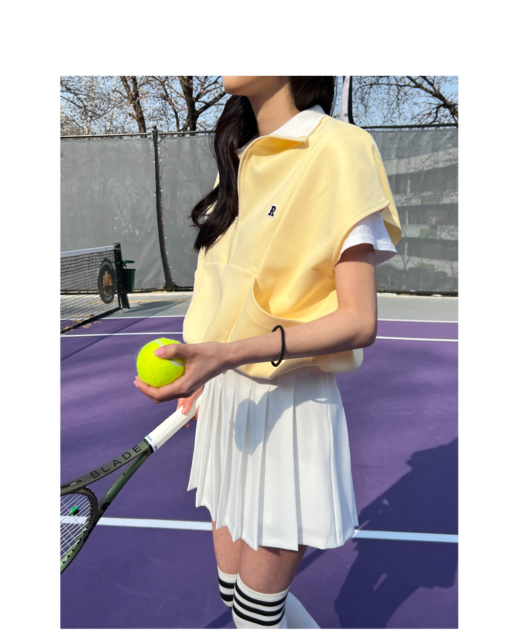 [골프&일상] 배색 카라 반집업 조끼 베스트 #110641 상세 이미지 20