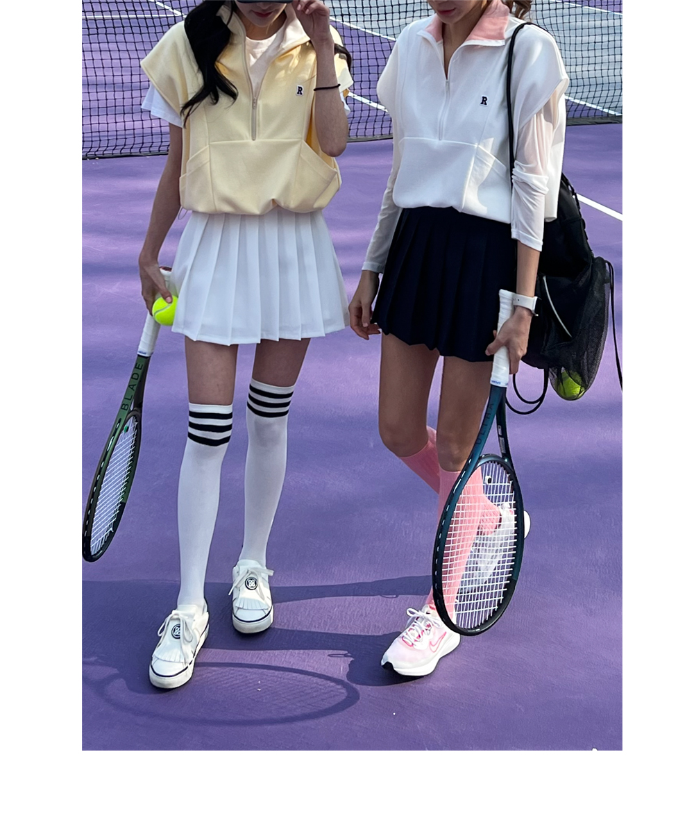 [골프&일상] 배색 카라 반집업 조끼 베스트 #110641 상세 이미지 21